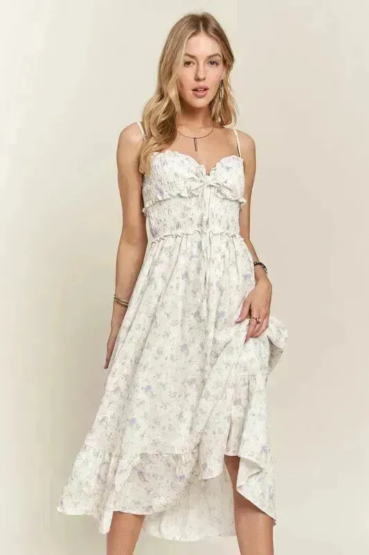 Floral Sweetheart Cami Dress – Smocked Bodice | Summer Style