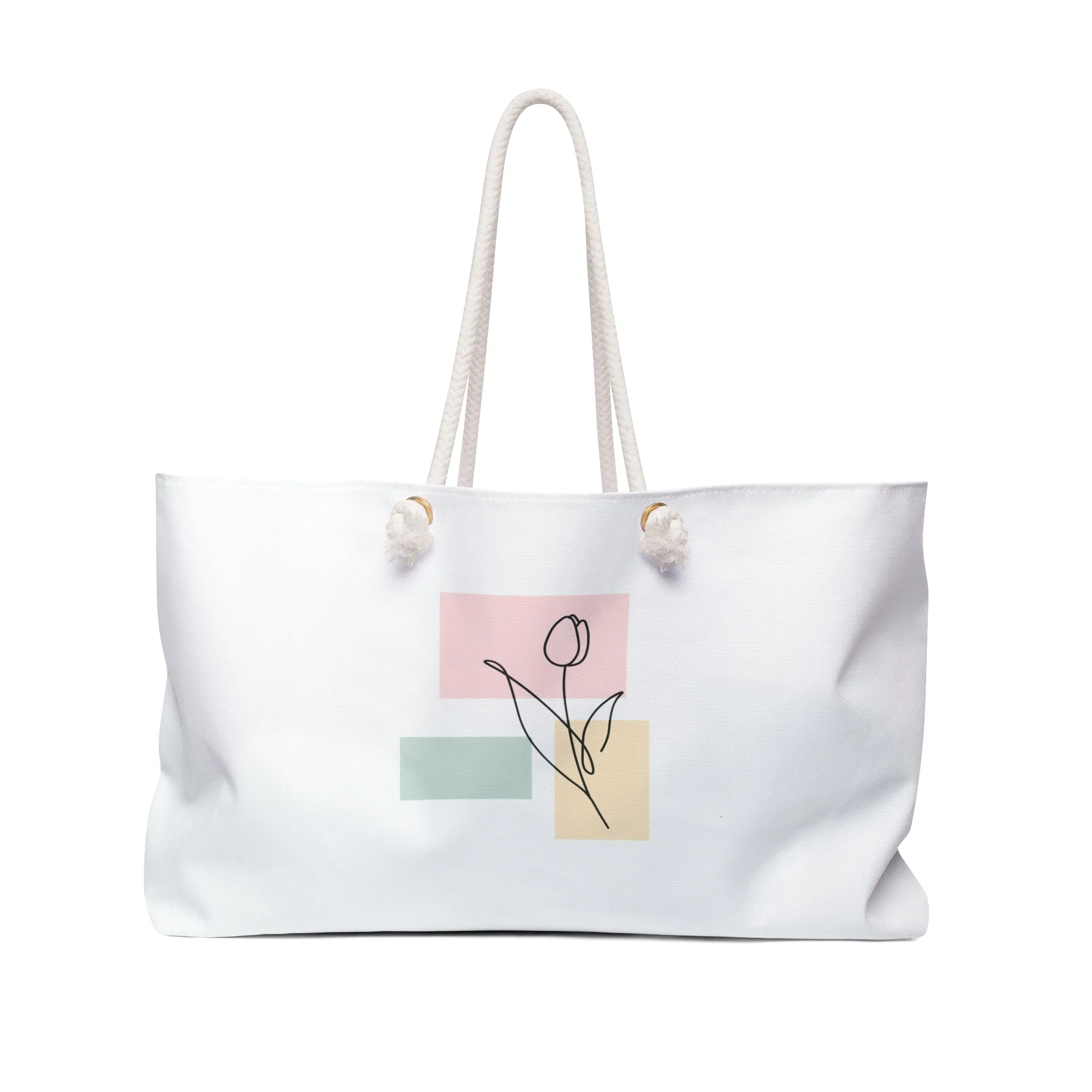 Pastel Flowers Oversized Beach Bag