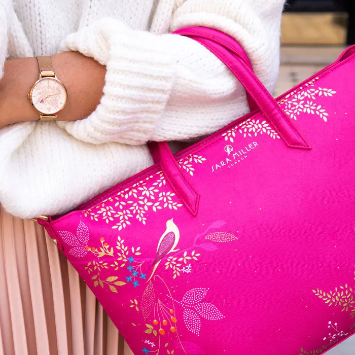 Pink Birds Medium Tote