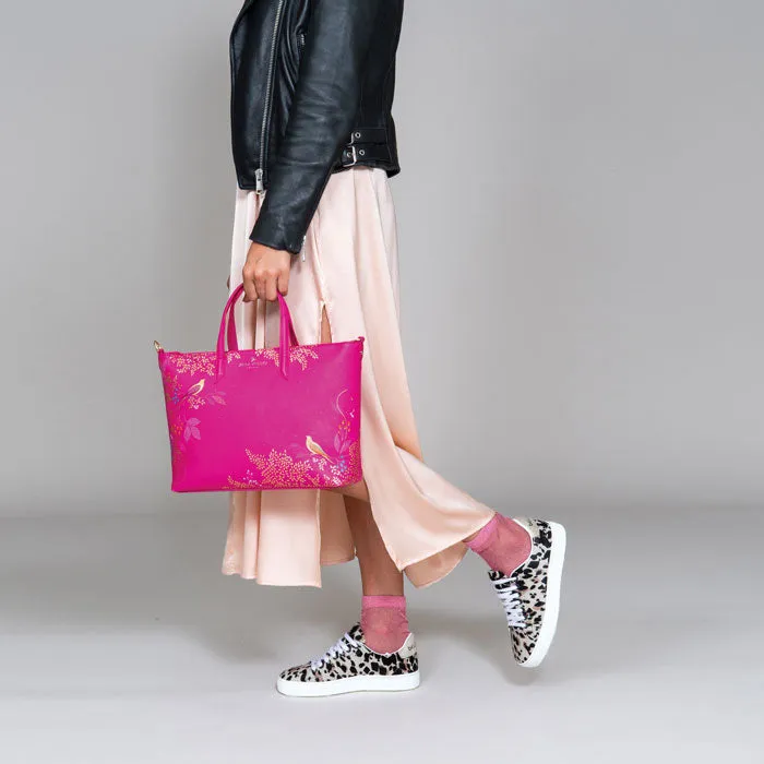 Pink Birds Medium Tote