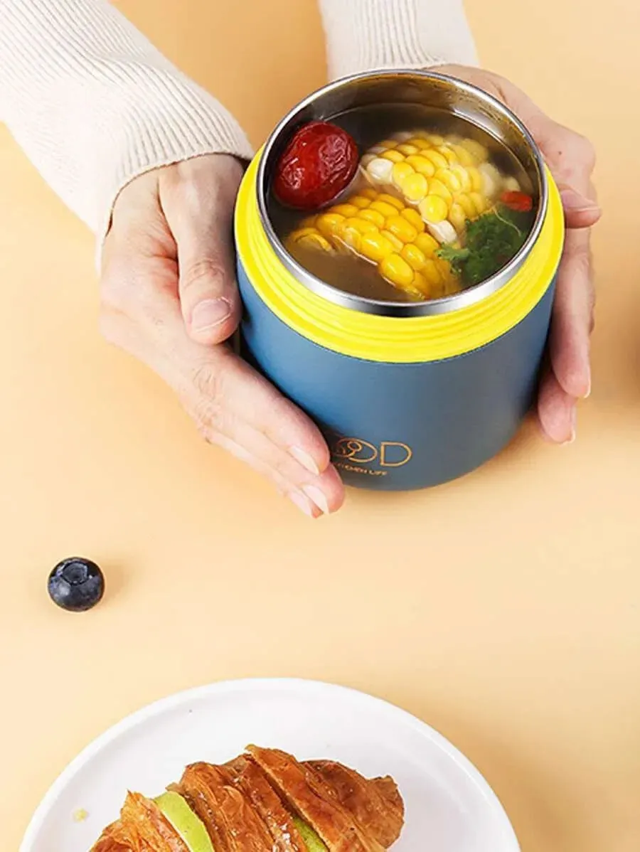 Small Stainless Steel Lunch Box With Double Layer Design And Handle Perfect For Students And As A Christmas Gift