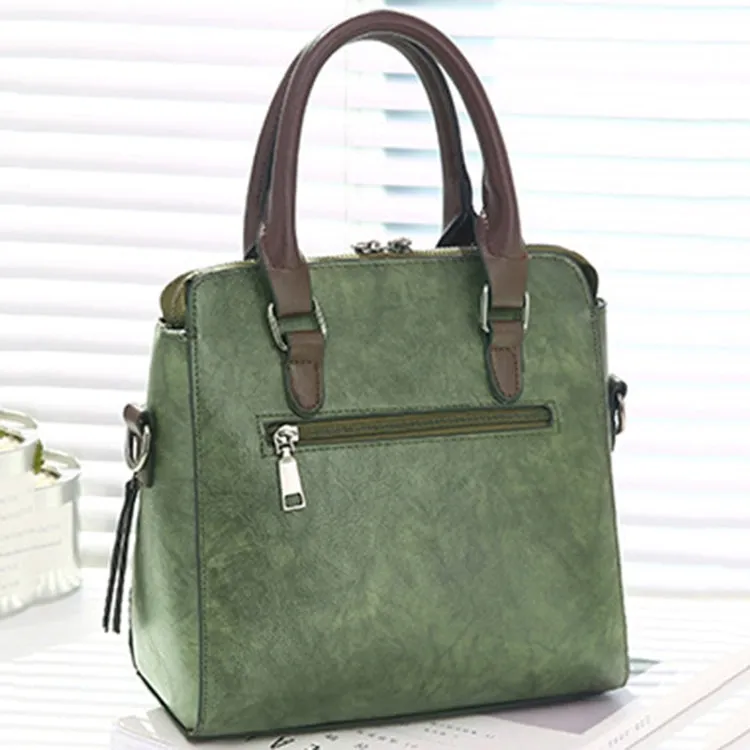 Vintage PU Leather Ladies HandBags Women Messenger Bags Totes Tassel Designer Crossbody Shoulder Bag Boston Hand Bags(Wine Red)